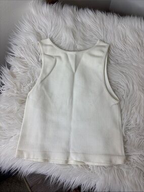 Dynamic Ribbed Cream Tank Top Size OS